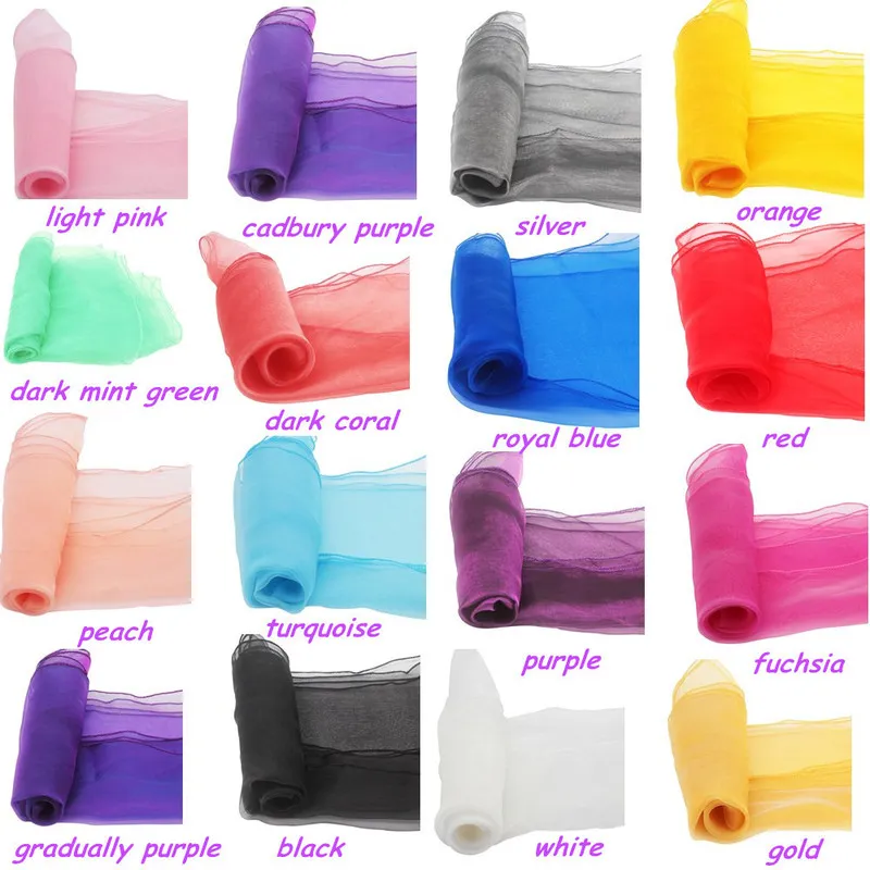 25 % Sheer Organza Chair Sashes Bow Cover for Wedding Party Supplies Christmas Valentines Deco 220514