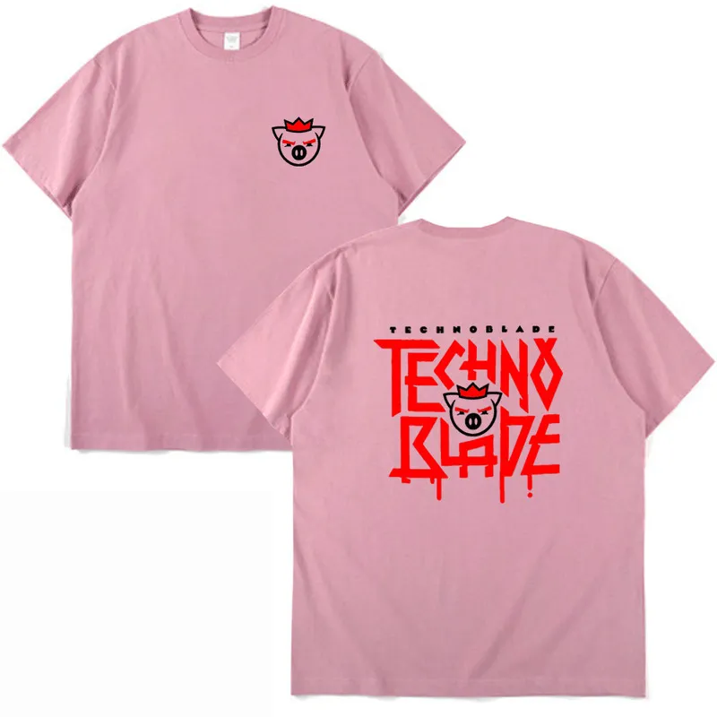 Technoblade Merch Print T Shirt Foe Uomo Donna Street Hip Hop T-shirt grafica carina a maniche corte T-shirt estiva in cotone 100% Uomo 220708