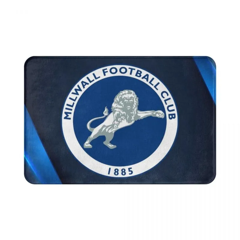 카펫 Millwall FC 홈 폴리 에스테르 도어 매트 러그 카펫 매트 풋 패드 비 슬립 더스 센트 런스 부엌 침실 발코니 만화 카펫 233E