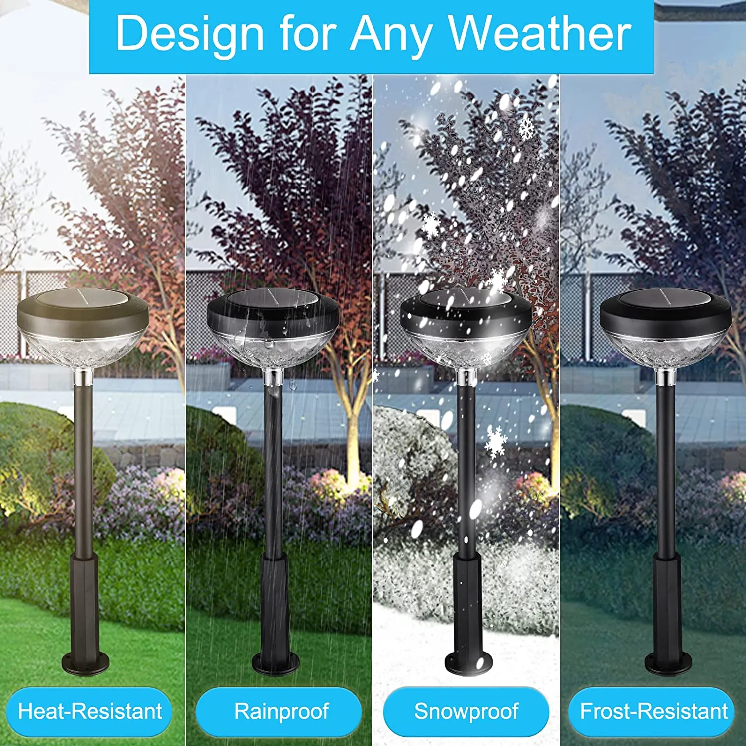 Garden Lights Solar LED Light Outdoor RGB Color Changing Waterproof Pathway Lawn Lamp för dekor Landskapsbelysning