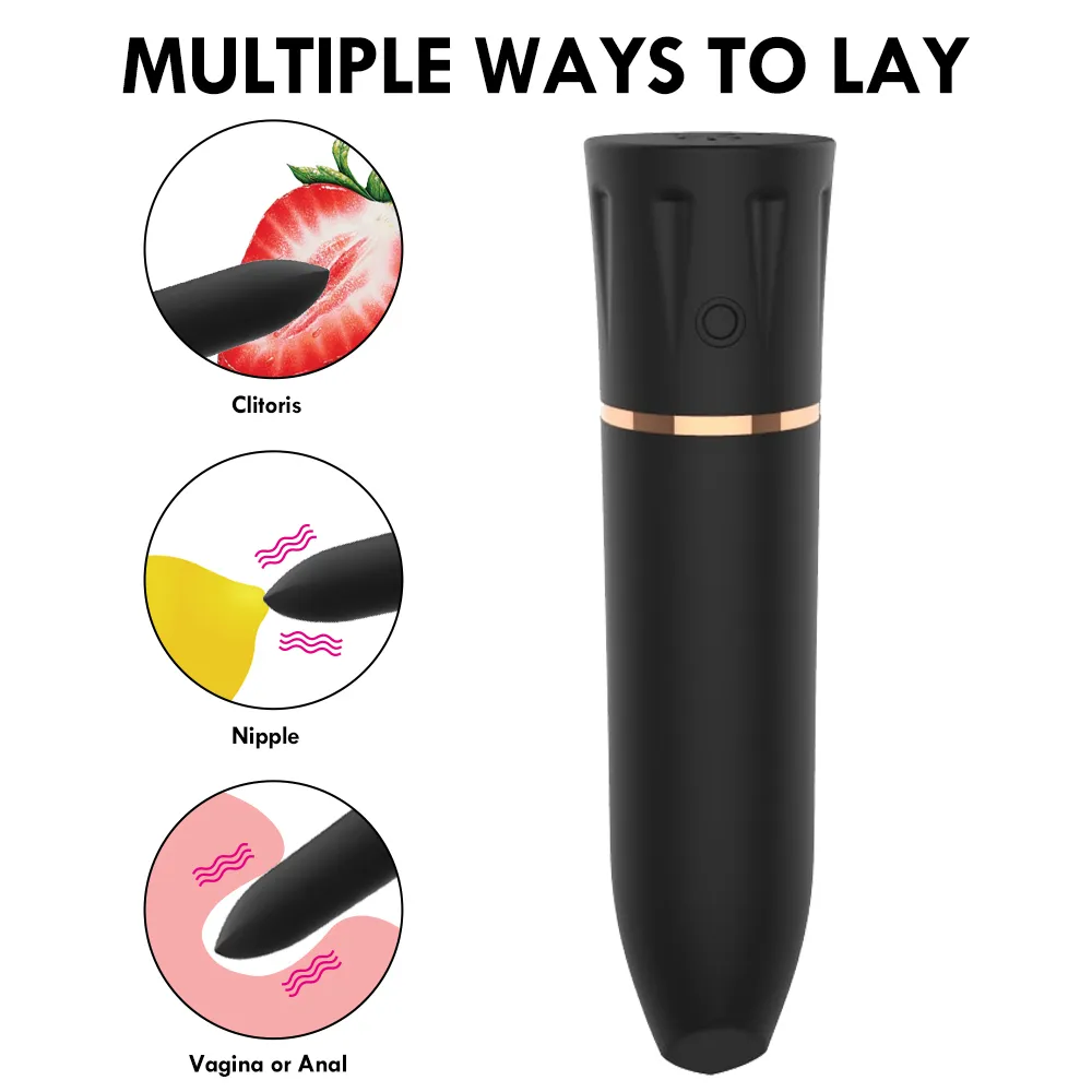 Leistungsstarker stiller Lippenstift-Vibrator, 10-Gang-Klitoris-Stimulation, G-Punkt-Massage, sexy Spielzeug, Frauen-Masturbator, erotische Kugel