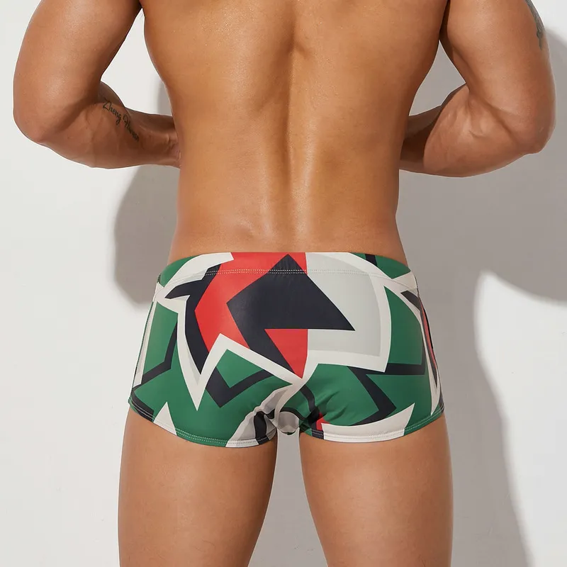 MEN S SWIMWAR SEXY SWEMBRIEK Bikini Board Surf Shorts Boxer Boxer Swimsuits Braziliaanse klassieke Cut Beach Trunks Pants mannelijk 220520