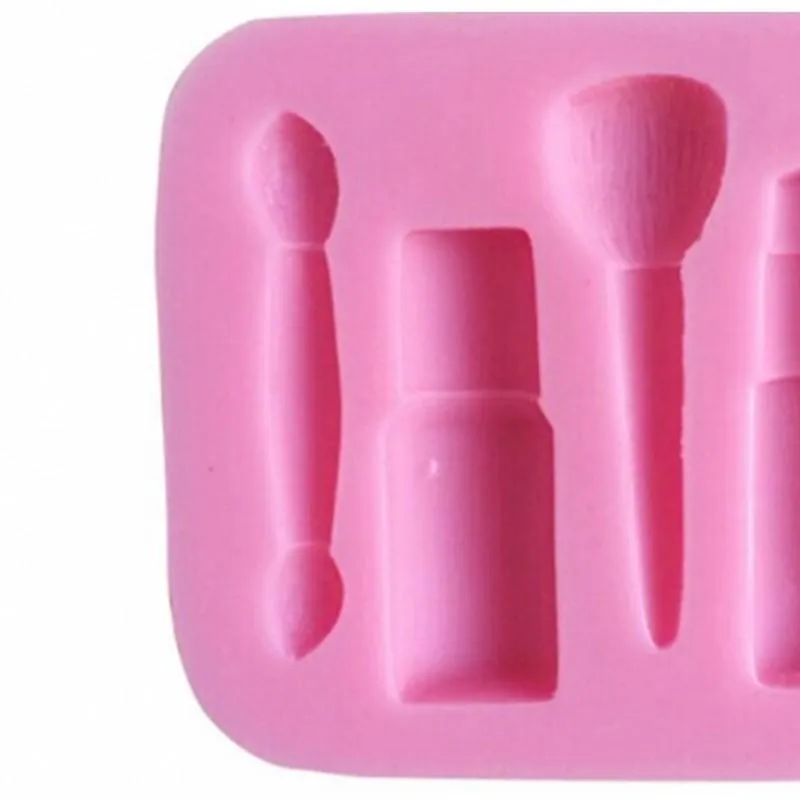 DIY Silikonbakning Mögelkaka Fondant Tvål 3d Mögel Kosmetisk Skönhet Läppstift Form Mat Verktyg Bakeware Hög kvalitet C0412