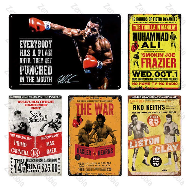 Boxing Metal Sign Plaque Metal Vintage Pub Retro Wall Decor for Bar Pub Club Man Cave Metal Posters1225295