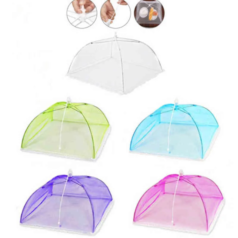 Pop-up Mesh Tela Protect Food Cover tenda Dome Net Umbrella Picnic Kitchen dobrou Mesh Mosquito Mosquito Umbrella Y220526