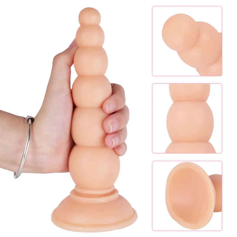 Nxy Anal Toys Super Soft Beads Big Butt Plug Sexitoys для мужчин Анальные игры для взрослых женщин Диалдовые дискуссии Интимные секс -продукты.