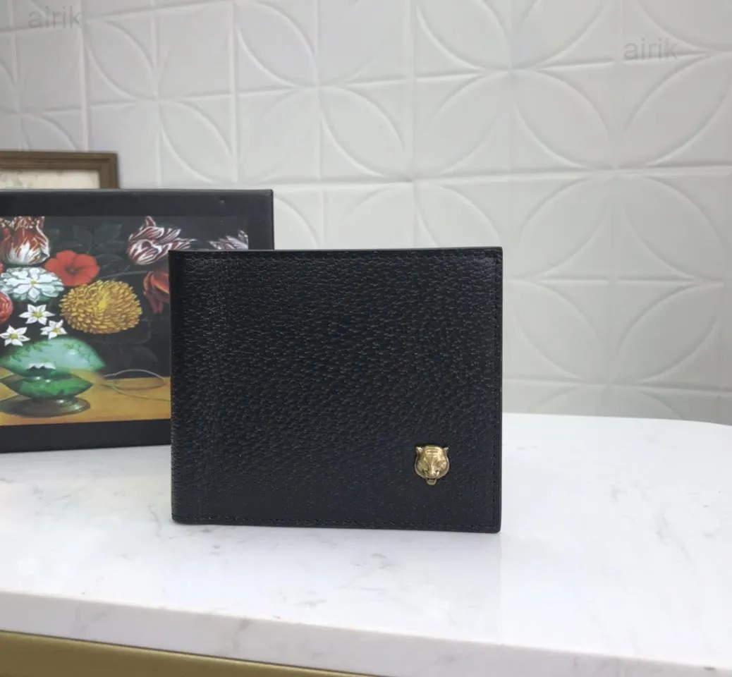 2023 Modedesigner Brieftaschen Luxurys Herren Frauen Ledertaschen Klassische Biene Tiger Schlange Buchstaben Geldbörsen Original Box Digram Card292y