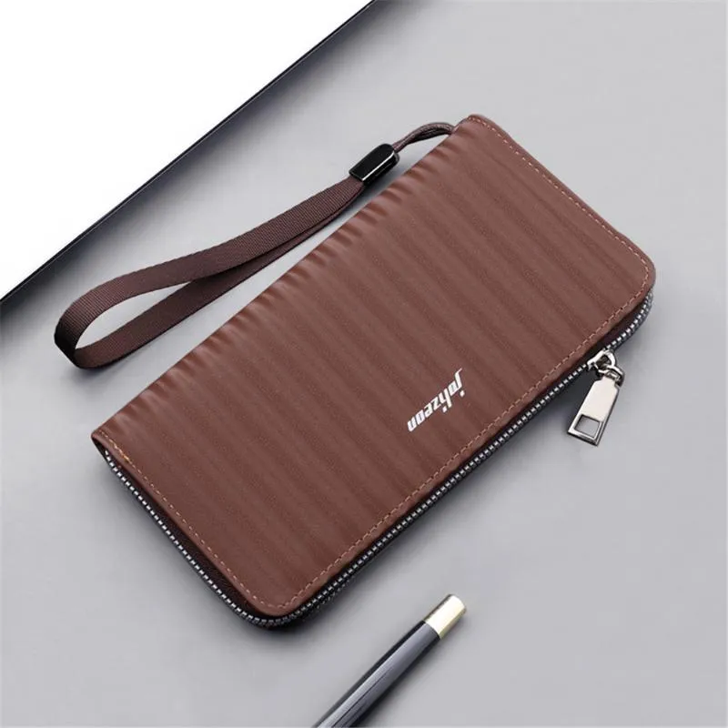 Card Holders Business Mens Wallets Long Style Holder Male Purse Zipper Large Capacity PU Leather Wallet For Man 2022 Winter3119