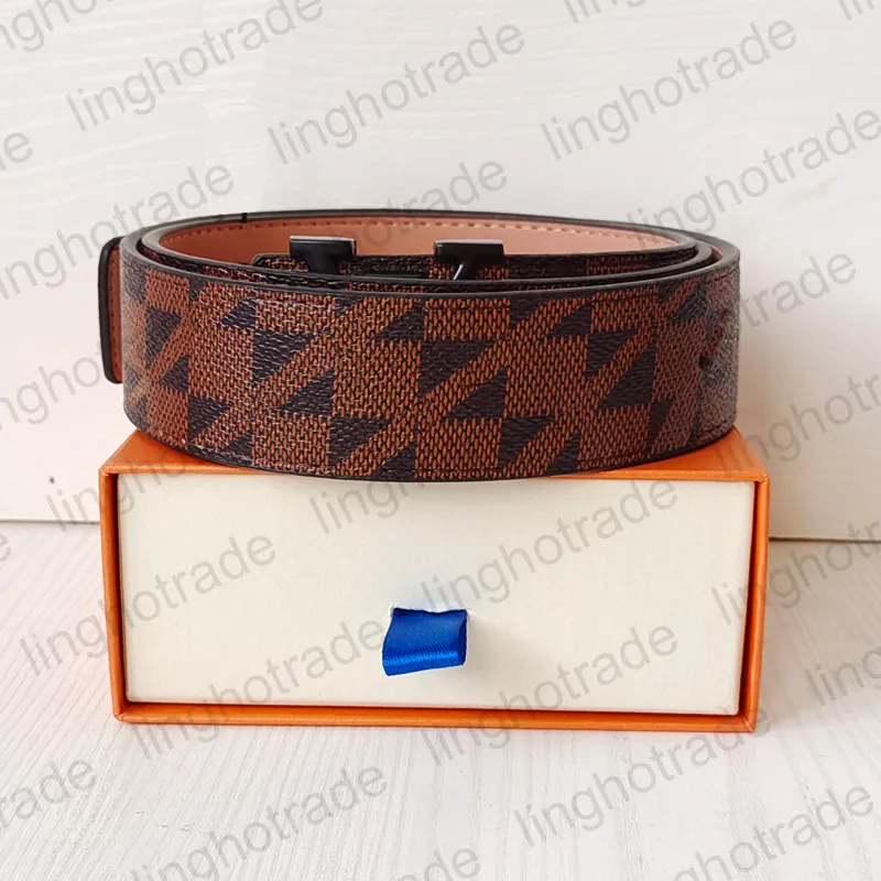 Cinturón de diseño Hombres Mujeres cinturones de moda Gold plateado hebilla negra de cuero real ceinture 3 8 cm de ancho con caja PAC253S