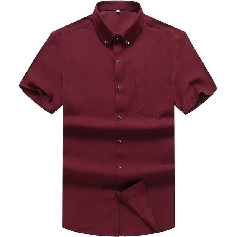 サマープラスサイズ12xl 10xl 14xl 160kgメンシャツ半袖紫色のネイビーブルービジネスフォーマルオフィスウェディングドレスシャツ220521
