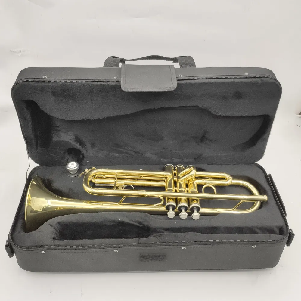 Nieuwe hoogwaardige Bb Professionele trompet gouden toon Trompet Messing Instrument Professioneel Trompet mondstuk