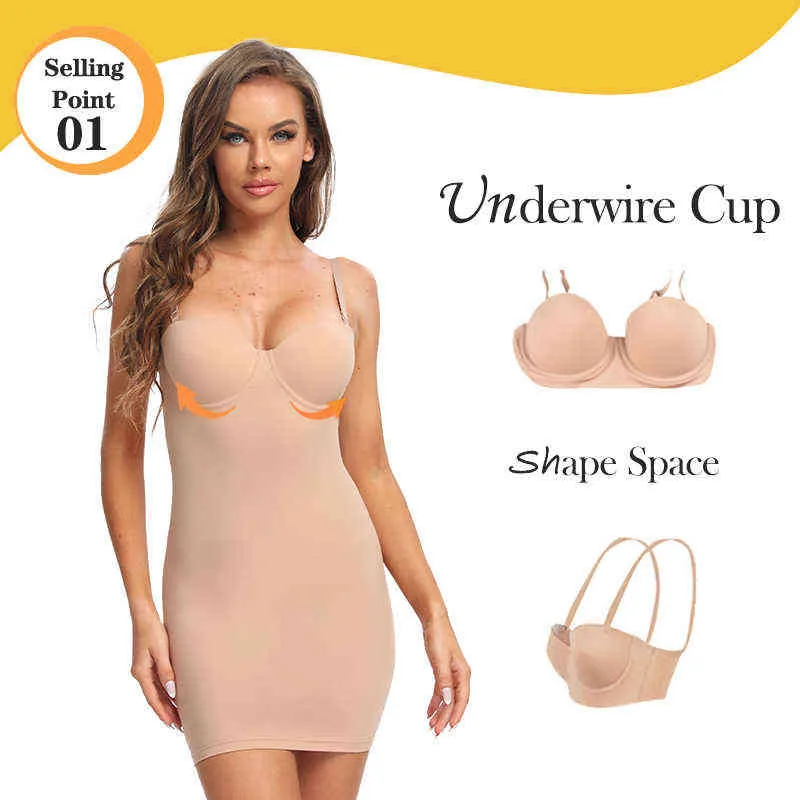 Schlankheits-Shapewear-Slip in voller Länge, Nude, gerades Rohrkleid, Körperformer, Damen, dünn, unter Kleidern, Halterung, Tasse, Schwarz, L220802