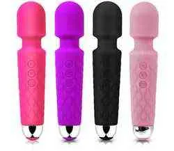 NXY Vibrators Hot Selling Masajeador USB Charge Av Wand Vibrating Wireless Massage Seksspeeltjes voor Dames 0411