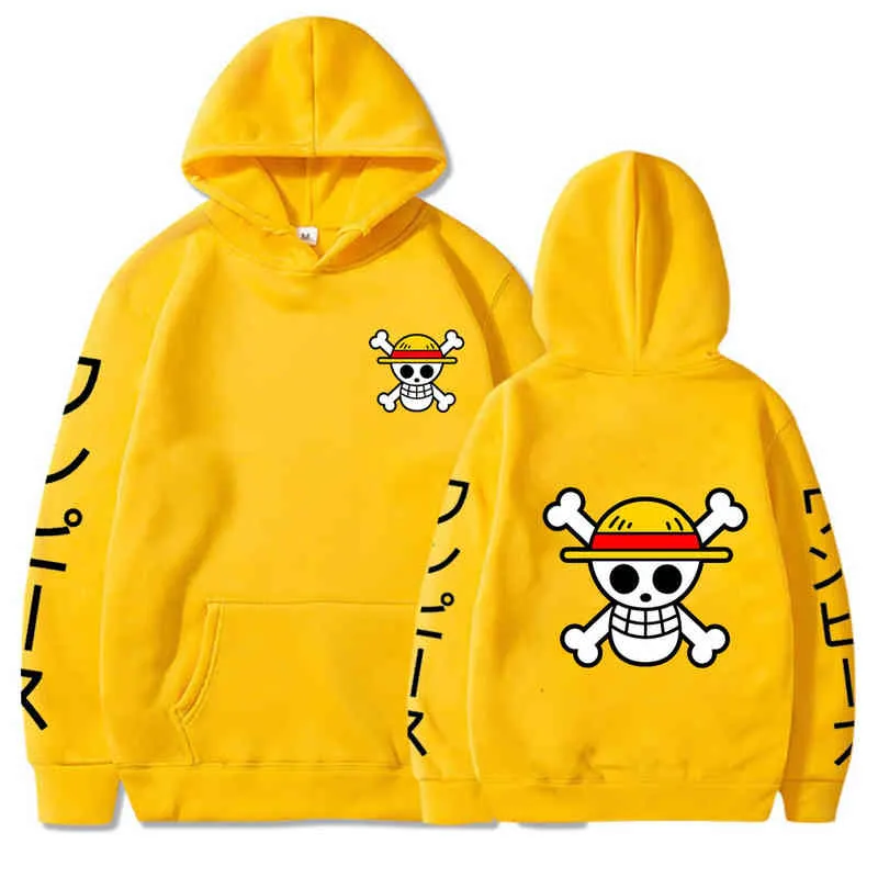 Erkekler Anime Tek Parça Luffy Polar Hoodie Kadınlar Kış Manga Tişörtü Erkek Kız Giysileri