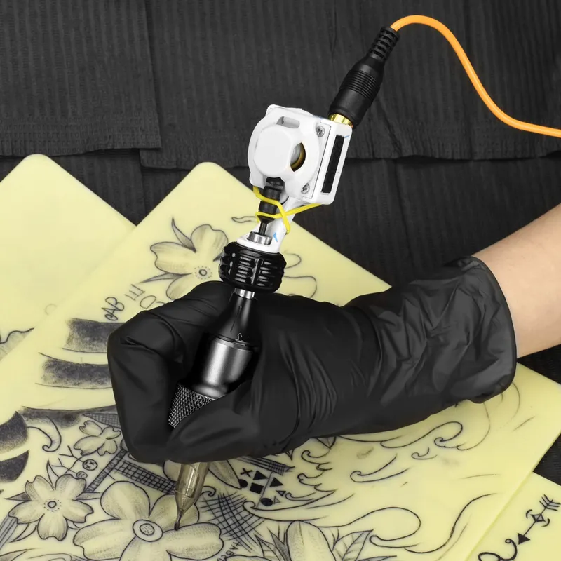 Regulowany silnik obrotowy tatuaż karabin maszynowy z linią haczyną Procissional uchwyt zestaw zasilania dla ciała Artrist 220623
