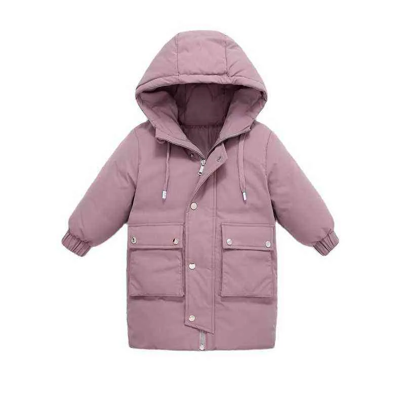 LZH 2021 Kinderkleding mode Winterjas voor meisjes kleding Baby jongens Jassen Dikke kinderen Down Jacket 4-10 jaar jassen J220718