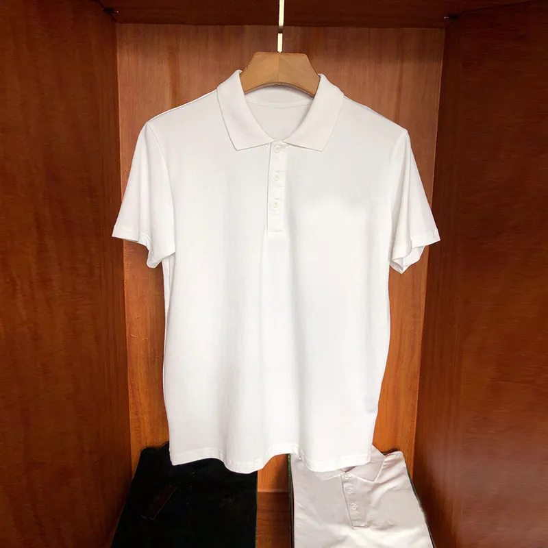 Красивая летняя дышащая молодежная брендовая мужская свободная рубашка-поло с ромбовидным узором бабочки модная с короткими рукавами 220504
