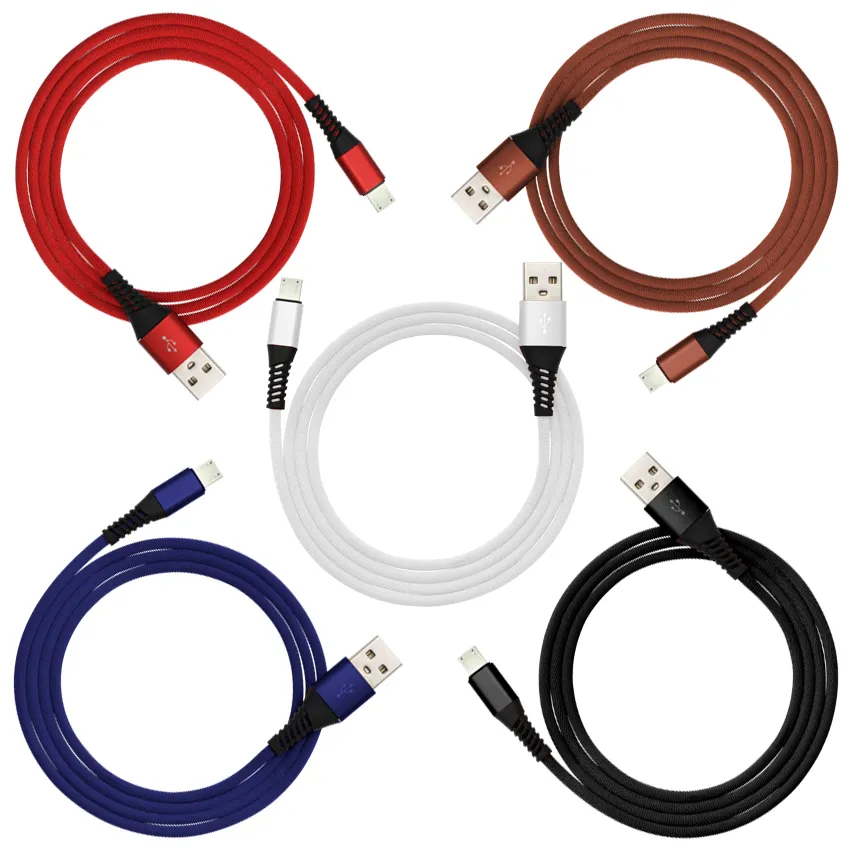 Micro-USB-Kabel 2,4 A, schnelles Aufladen, Typ-C-USB-Kabel für Samsung, Xiaomi, HTC, Huawei, Datenkabel, Mobiltelefonkabel