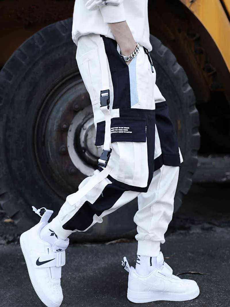 Koreanska jogging lastbyxor män hip hop tracksuit streetwear baggy losse byxor harajuku mode manliga sportkläder svettbyxor g220507