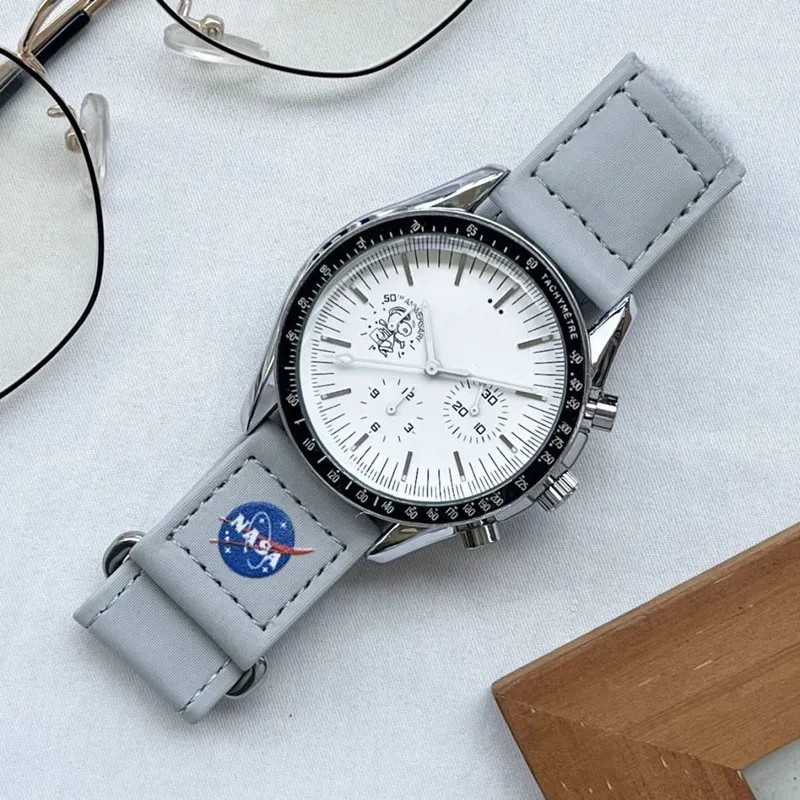 Bioceramic Planet Moon Mens Watches Full Function Quarz Chronograph Watch Mission to Mercury 42mm Nylon Luxury Watch Limited Editi308r