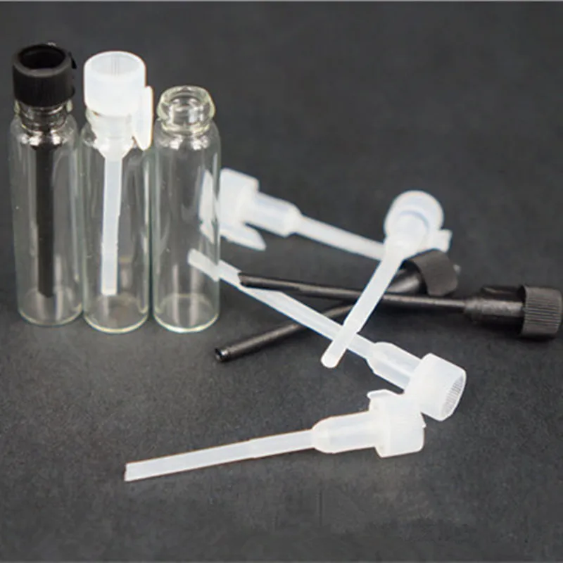 100 st 1/2/3 ml tomt mini glas parfym små prov injektionsflaskor parfymflaska laboratorium flytande doft teströr tester flaska 220711