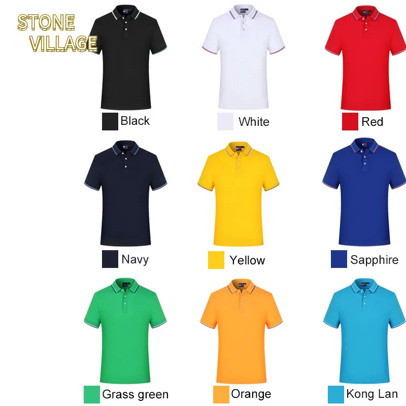 Camisas de polo masculinas Bordado Verão de manga curta Lapela moda roupas de golfe polo camisa equipe personalização de alta qualidade 220402