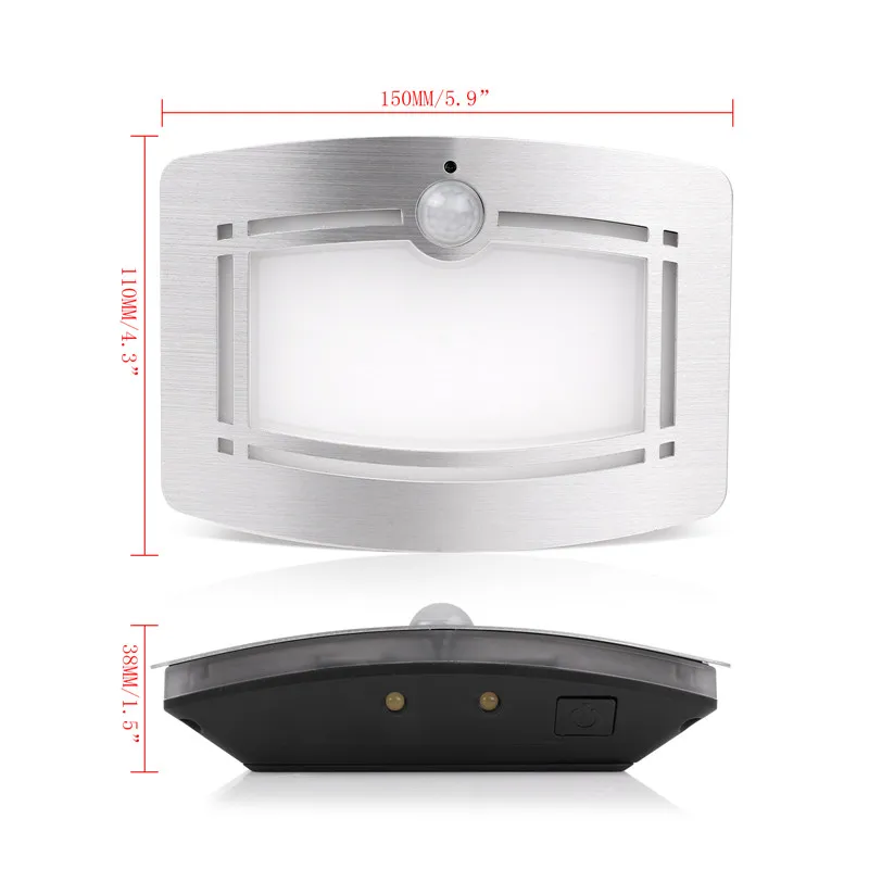 10 LED Motion Motion Sensor Wireless Wall Light تعمل بالبطارية المنشطة التي تعمل بالبطارية التي تعمل بالبطارية التي يتم تشغيلها