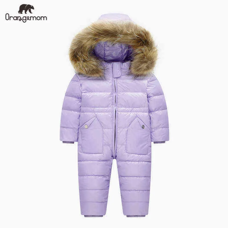 Orangemom Official Shop Baby Jacket For Girls Boys Outerwear 1-5 Year Winter Jumpsuit Snow Wear Girl Clothes Winter J220718