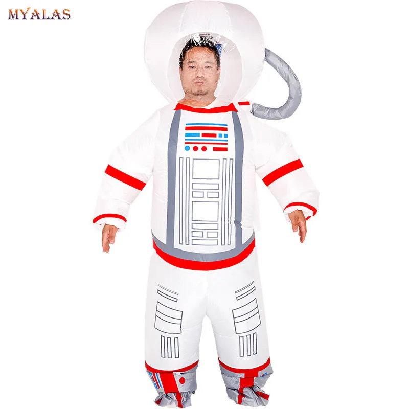 Costume da bambola mascotte Costume gonfiabile da astronauta Astronauta adulti Space Mens Purim Costume di Halloween addio al celibato Costume natalizio uomo