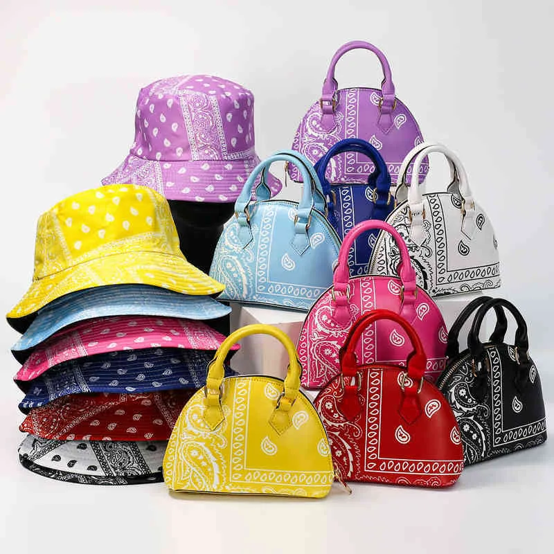 캐슈 플라워 스몰 쉘 디자이너 유명한 브랜드 고급 숄더 두건 모자와 지갑 세트 여성용 핸드백 G220531