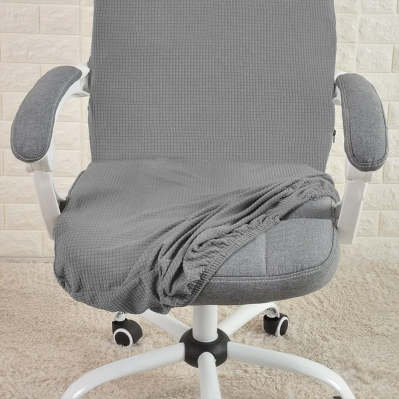 Office Desk Chair Cover Water Resistant Jacquard Study Computer Stol täcker Elastic Spandex Funda Silla Escritorio Slipcovers 220513