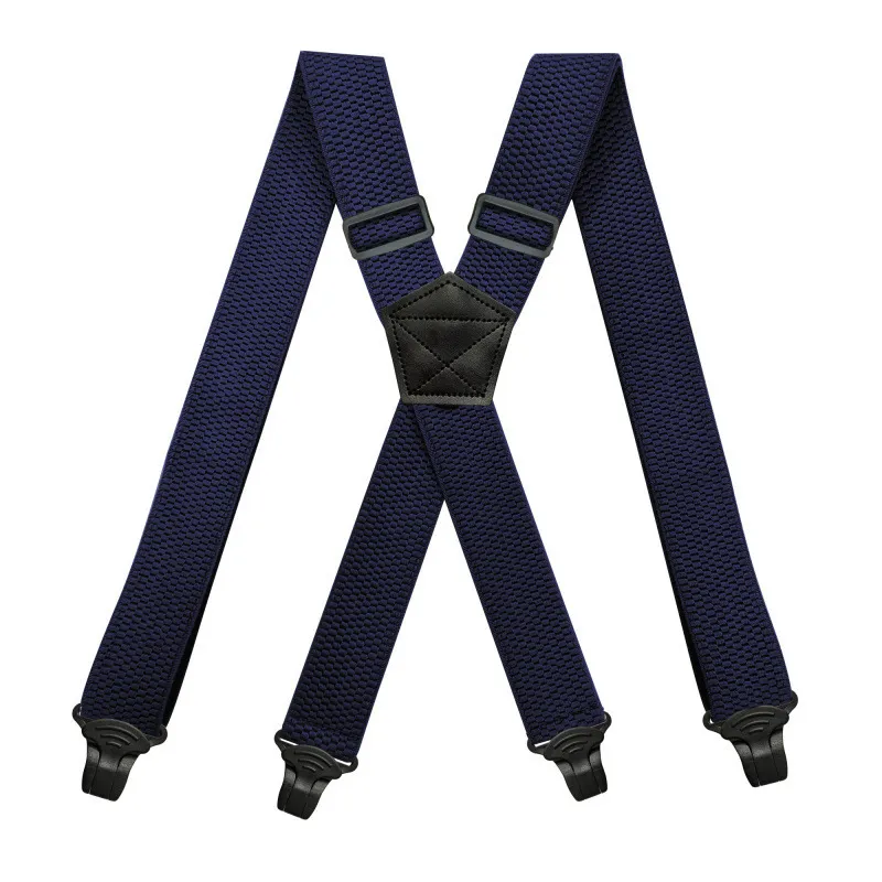 Сверхмощные рабочие подтяжки для мужчин, ширина 38 см, XBack с 4 пластиковыми застежками, регулируемые эластичные подтяжки для брюк, черные 2205281p