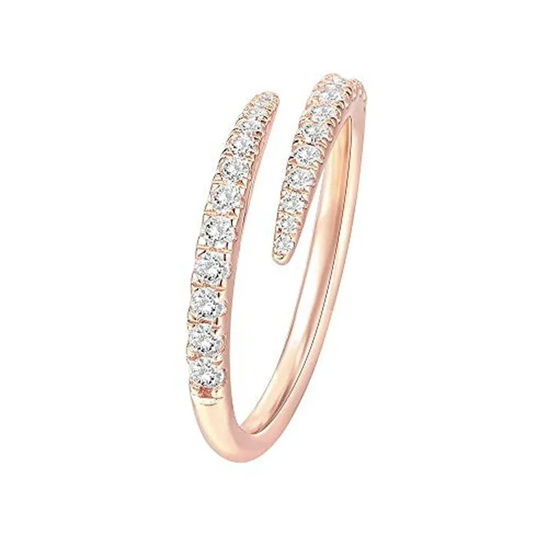 Anéis de casamento clássicos para mulheres Moda Two Tone X Shape Cross CZ Ring Jóias de noivado feminino 220719