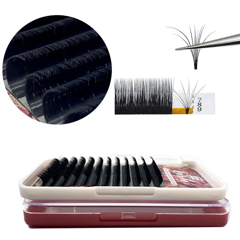 Masscaku Easy Fanning Volume Mega Eyelashes Extension Auto Flowing Rapid Bloom Fans Lashes Fast Delivery 220524