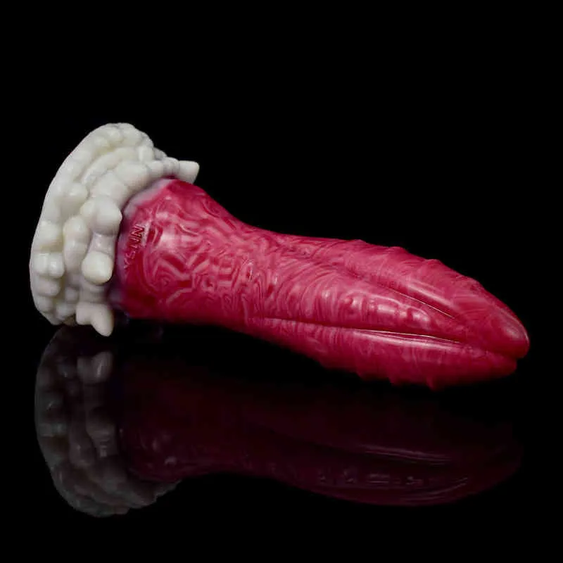 Nxy Dildos 5cm Grueso Succión de silicona Pene en forma especial para hombres y mujeres Tapón anal suave Dispositivo de masturbación de masaje divertido Adultos 0316