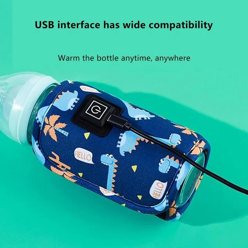 Portátil USB Baby Bottle mais quente carro viagens infantil garrafa de alimentação aquecida isolamento de capa aquecida aquecedor de alimentos 220708