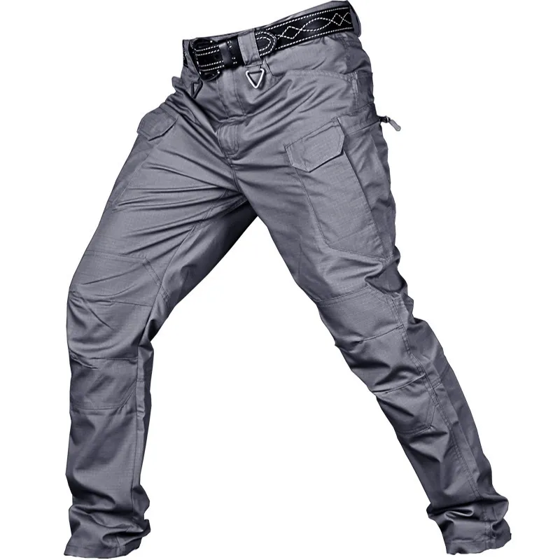 Pantalon cargo hommes Multi poche extérieure tactique pantalons de survêtement armée militaire grande taille imperméable à séchage rapide élastique pantalon de randonnée 220325