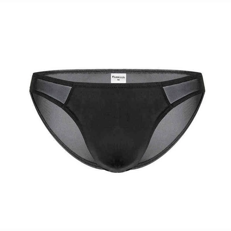 Sexy Gay Underwear Men Briefs See Through Mesh Underpants Low Waist Hombre Slip Gay Calzoncillos U Pouch Sissy Male Panties T220816