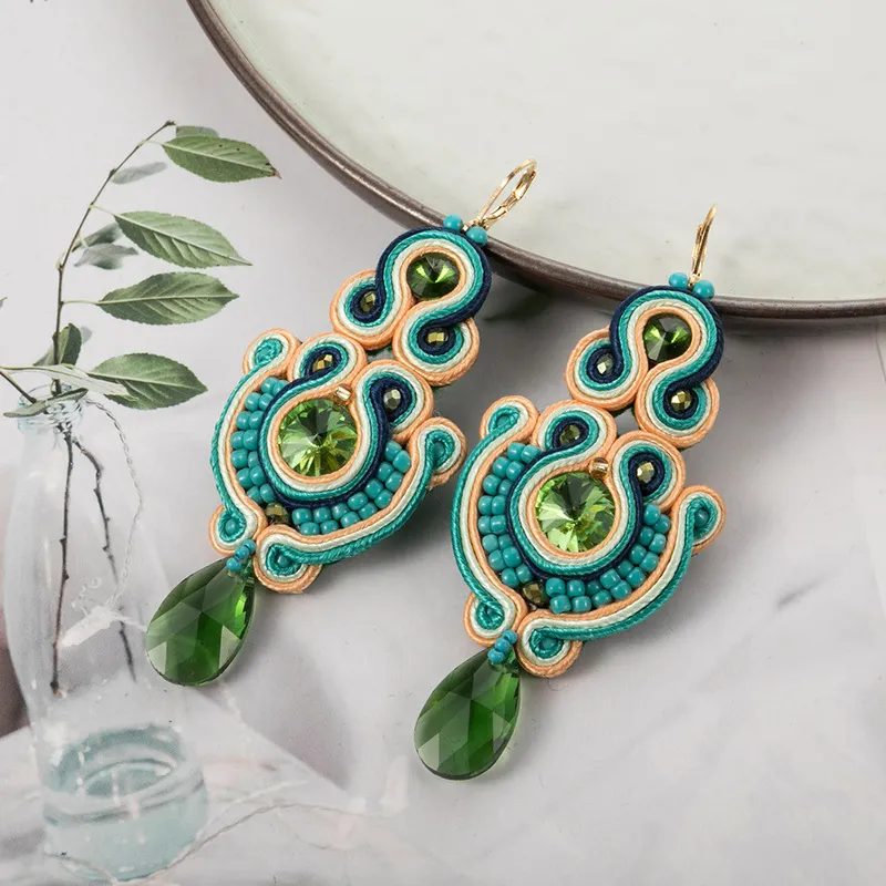 Kpacota Women Women Spring Fashion أقراط لـ Soutache Handmade Handmade Handmory Handmury Homeory Gift 220718