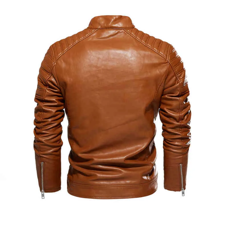 2022 più nuovo di alta qualità moda cappotto giacca invernale in pelle stile motociclista uomo d'affari casual giacche uomo caldo overcoa L220801