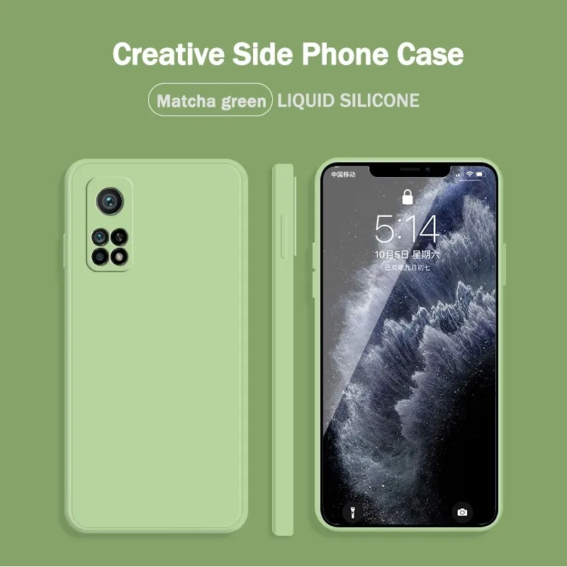 Étuis de téléphone portable en silicone liquide de luxe avec couverture arrière en TPU souple ultra-mince pour Xiaomi Mi 10t Pro Redmi K30s