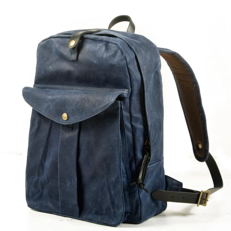Sırt çantası retro su geçirmez yağ balmumu tuval unisex bilgisayar seyahat okulu çantası açık dağcılık yürüyüşü sırt çantası