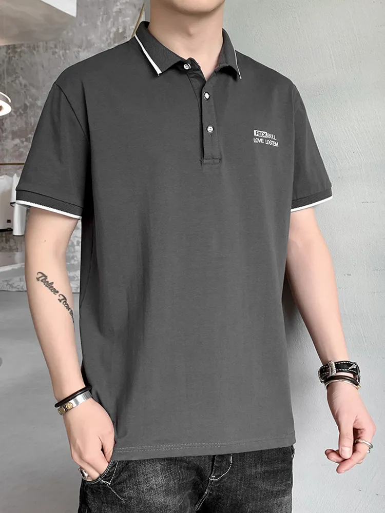 Plus Size Summer Classic Polo Shirts For Men Short Sleeve Solid Cotton Tops Tees Male Slim Fit Polo Shirt 6xl 7xl 8xl 220514