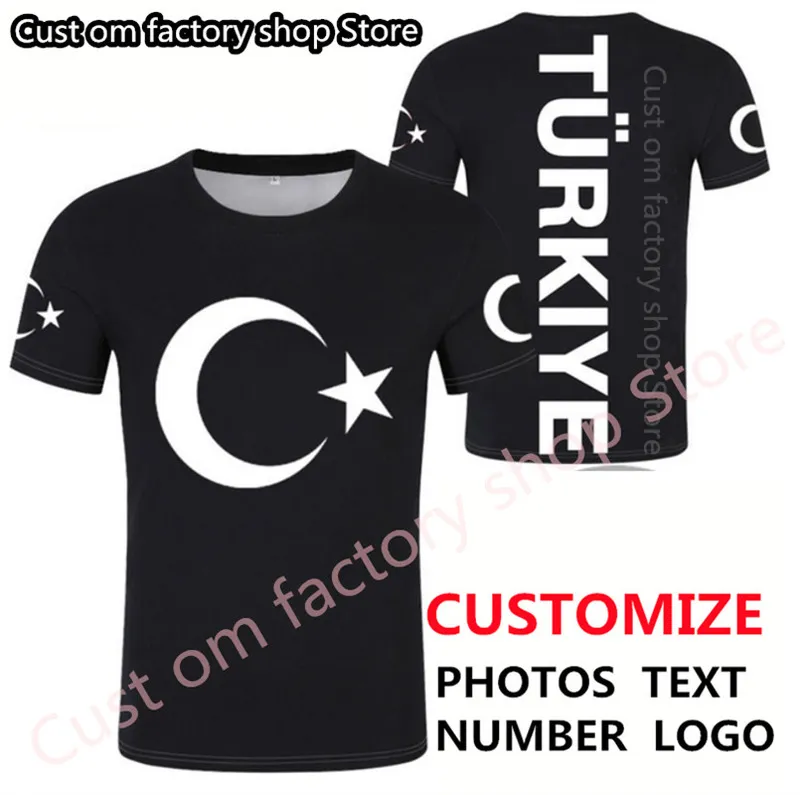 TURKEY t shirt diy free custom name number tur T-Shirt nation flag tr turkish republic turk country college print po clothing 220609