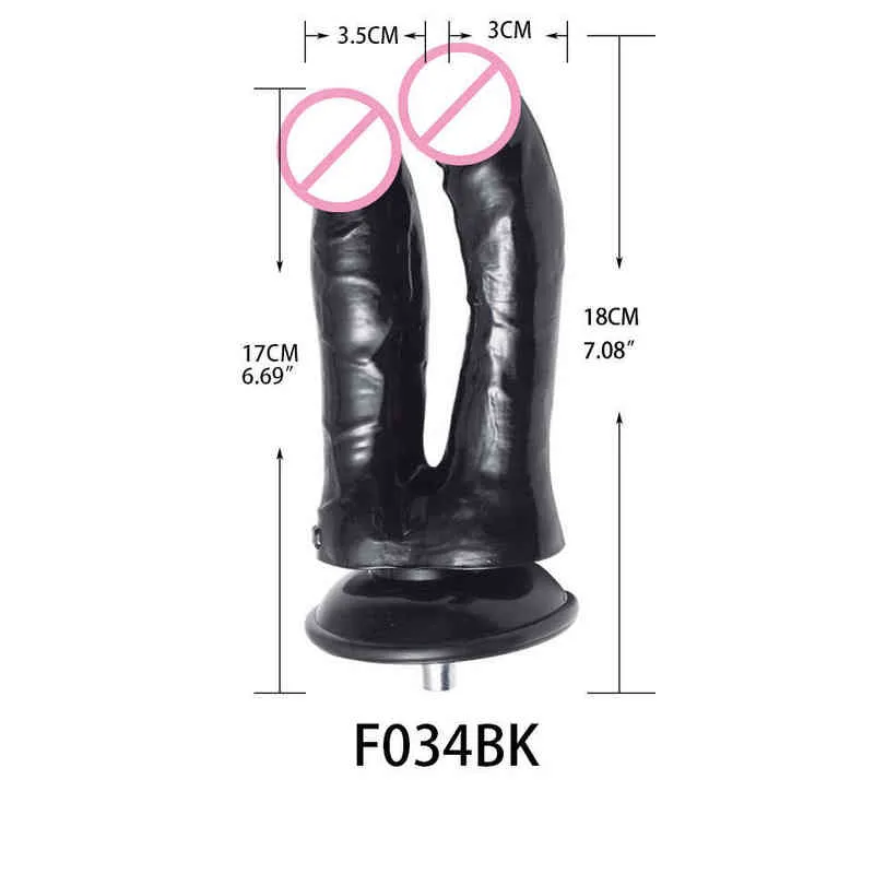 Nxy Dildos Fredorch Sex Machine Attachments Black Dildosorgasm Stimolazione del punto G Dildo in silicone Vac u lock Love Machines 220420