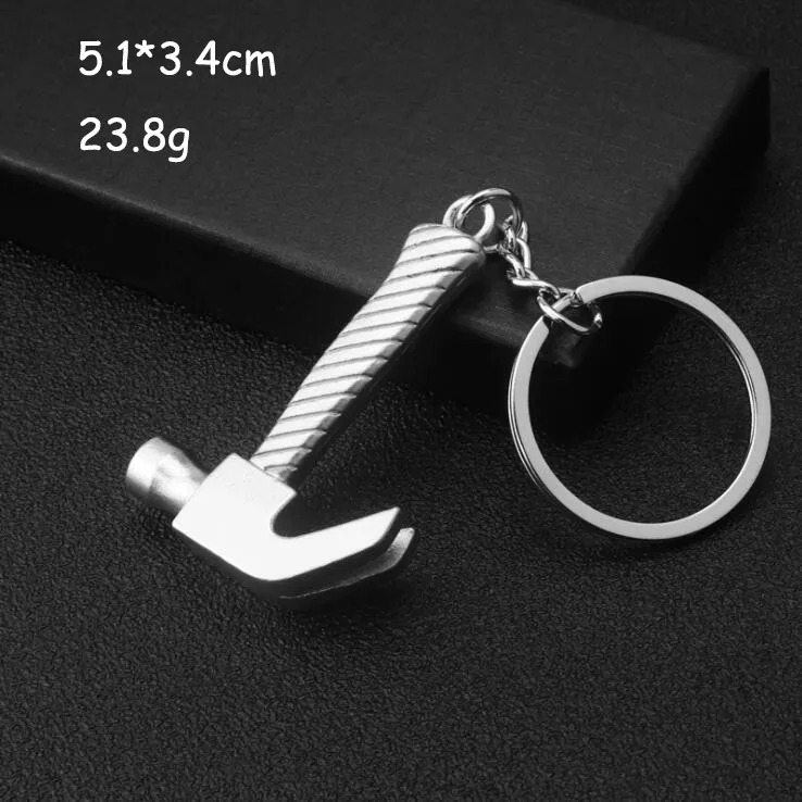 Keychains For Men Sac de voiture Courbeille en plein air outil de combinaison extérieure Mini Utilitaire Classe de poche Règle Hammer Tironde PLIE