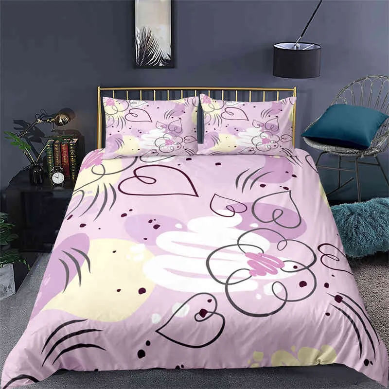 Fairy Girl with Wings Bedding Set Floral Fjärilar Personlighet Däcke Cover Colorful Ballet Pudowcase Bedroom Decor