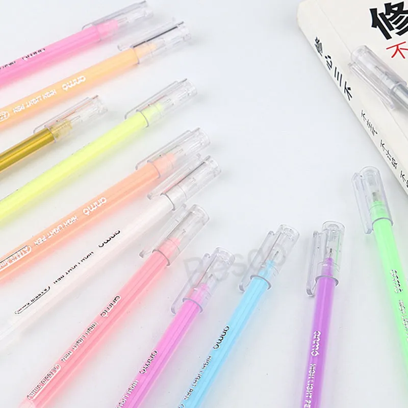 Bonbons Couleurs Flash Gel Stylo Marqueur En Plastique Étudiant Doodle Beaux-Arts Stylo DIY Compte À Main Coloré À Bille Écriture Papeterie BH6570 TYJ