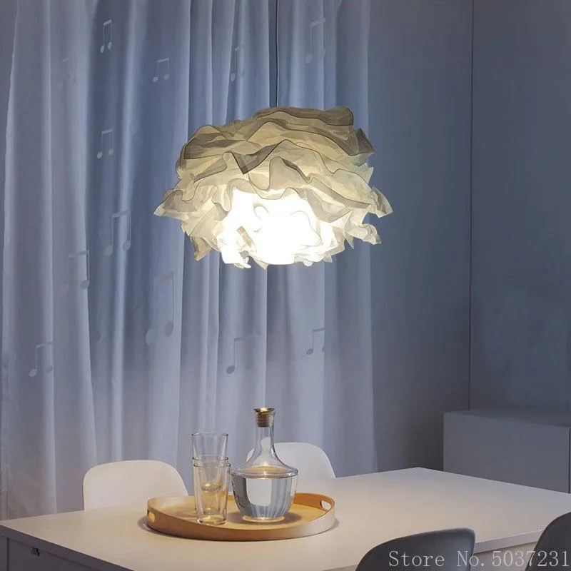 Kolye lambaları İskandinav kağıt çiçek lambası Yaratıcı Ev El yapımı DIY Asma Yatak Odası Restoran Parlak Kapalı Aydınlatma Armatürü E27PE2053