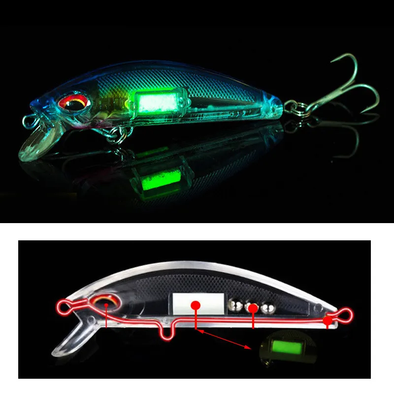 3D Eyes Luminous Minnow Fishing Lures 7cm 115g Jig Sinking Wobblers Hard Bait人工クランクベイト釣りペスカ220726